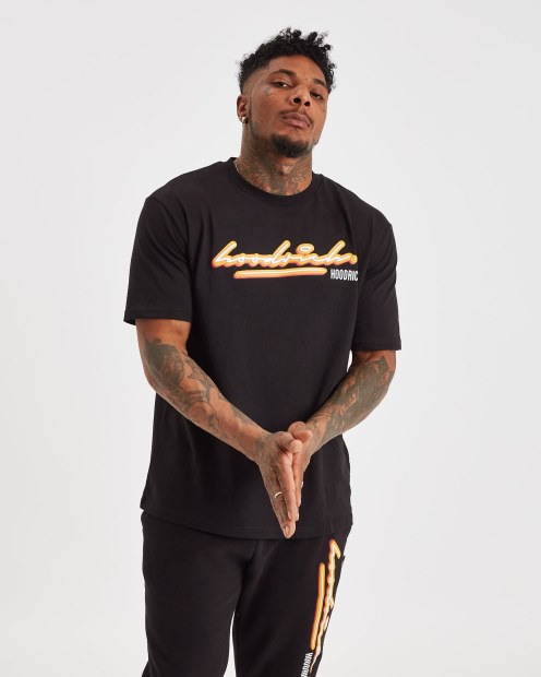 Camiseta Og Ink Negra/blanca/amarilla Hoodrich