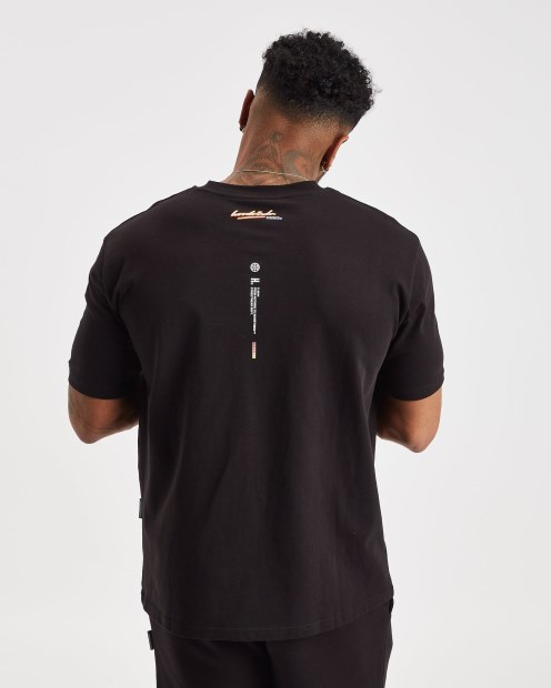 Camiseta Og Ink Negra/blanca/amarilla Hoodrich
