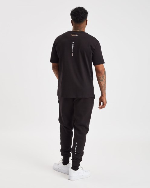 Camiseta Og Ink Negra/blanca/amarilla Hoodrich