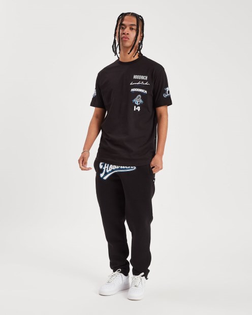 Camiseta Negra/blanca/azul Hoodrich Og Stadium