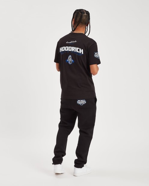 Camiseta Negra/blanca/azul Hoodrich Og Stadium