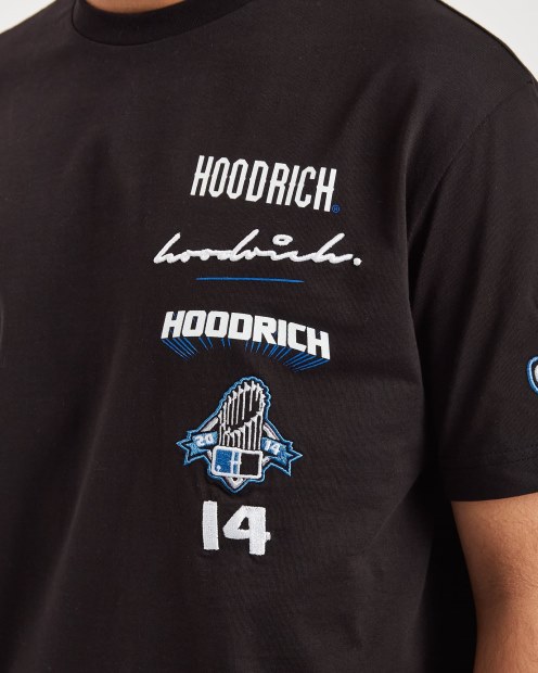 Camiseta Negra/blanca/azul Hoodrich Og Stadium