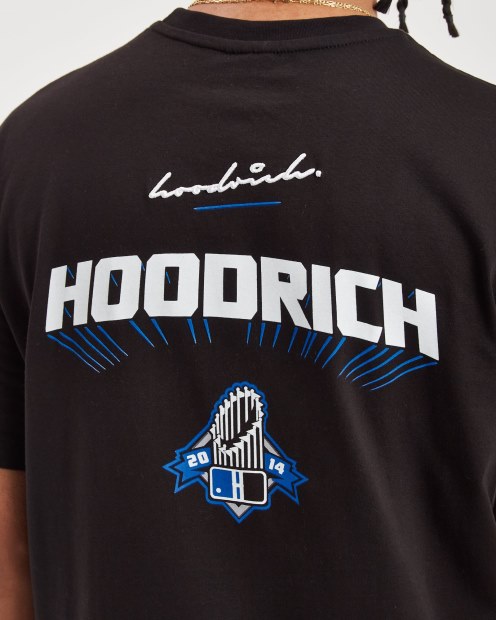 Camiseta Negra/blanca/azul Hoodrich Og Stadium