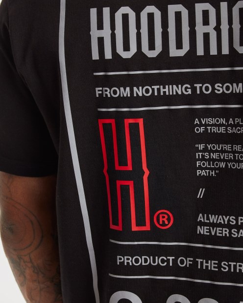 Camiseta Negra/reflectante Og Akira V6 Hoodrich