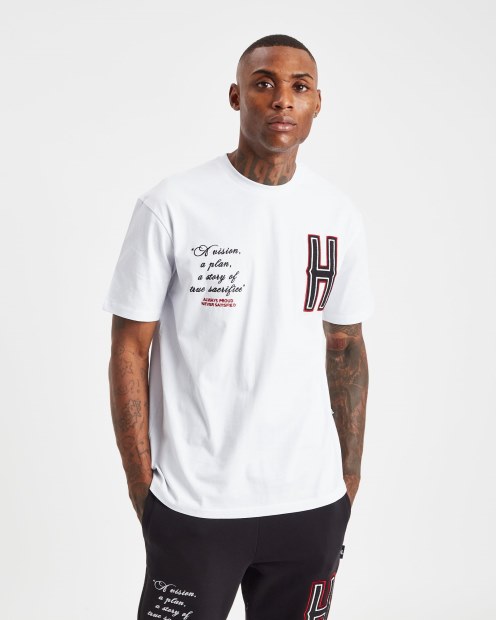 Camiseta Og Pulse Hoodrich Blanco/negro/rojo