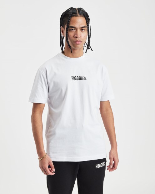 Camiseta Hoodrich Blanca/negra Con Logo Og Core
