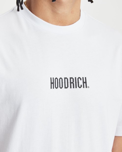 Camiseta Hoodrich Blanca/negra Con Logo Og Core