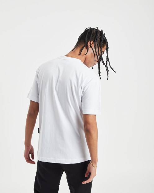 Camiseta Hoodrich Blanca/negra Con Logo Og Core