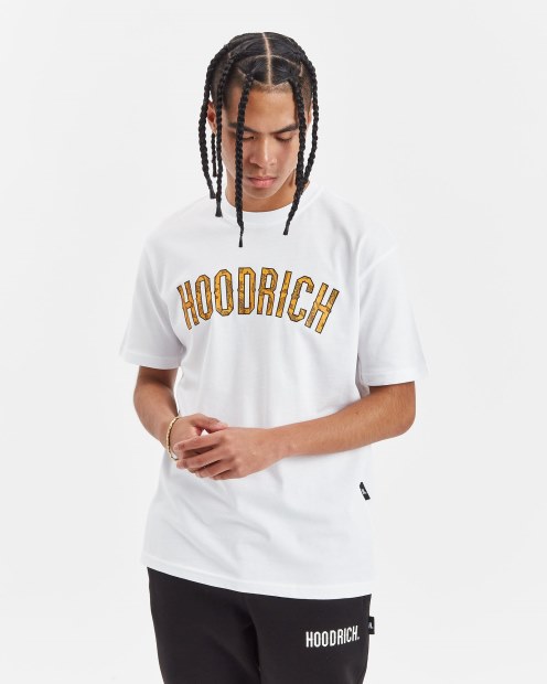 Camiseta Blanca/negra/amarilla Hoodrich Og Paisley