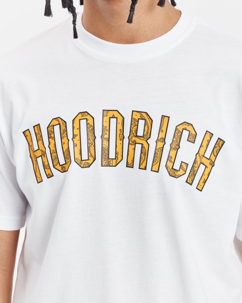 Camiseta Blanca/negra/amarilla Hoodrich Og Paisley