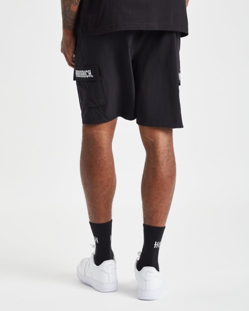 Hoodrich Shorts Cargo Og Negros/blancos