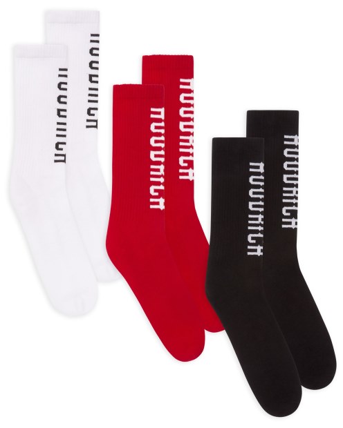 Pack De 3 Calcetines Og Track Negro/blanco/lychee Hoodrich