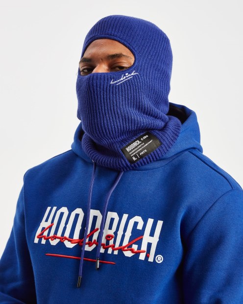 Pasamontañas De Punto Og Azul/blanco/negro Hoodrich