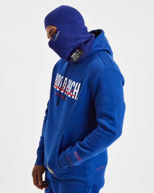 Pasamontañas De Punto Og Azul/blanco/negro Hoodrich