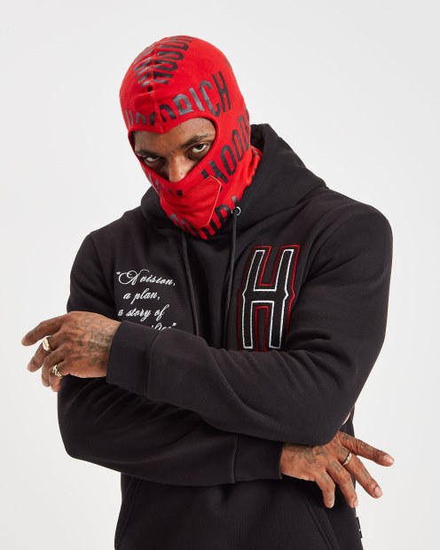 Pasamontañas Rojo/negro Og Grande Repro Hoodrich