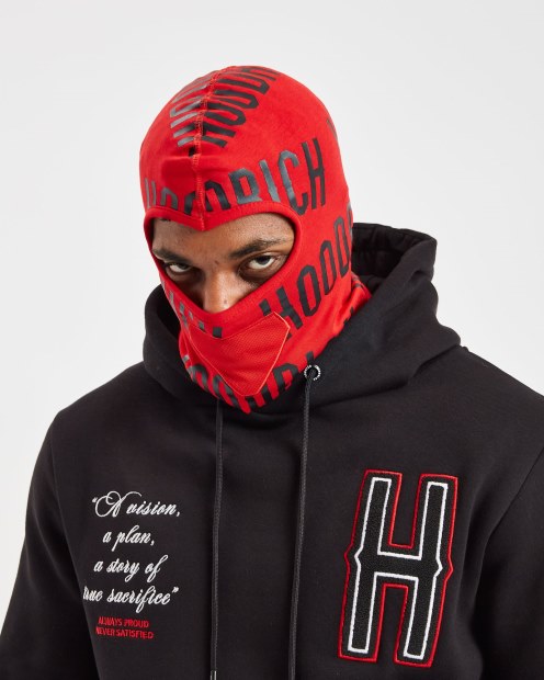 Pasamontañas Rojo/negro Og Grande Repro Hoodrich