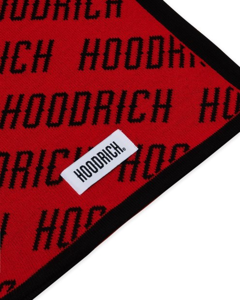 Bufanda Roja/negra/blanca Hoodrich Og Logo