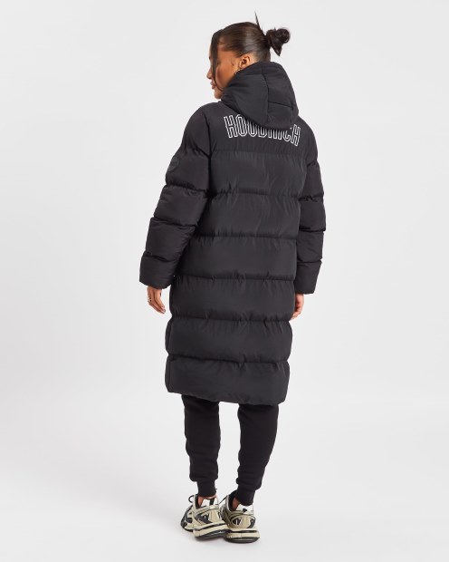 Chaqueta Larga Negra/blanca Og Sia Hoodrich