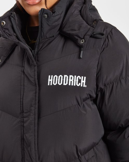 Chaqueta Larga Negra/blanca Og Sia Hoodrich