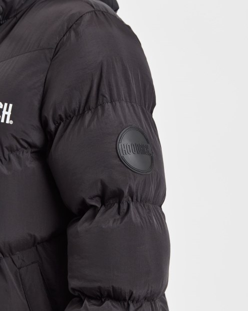 Chaqueta Larga Negra/blanca Og Sia Hoodrich