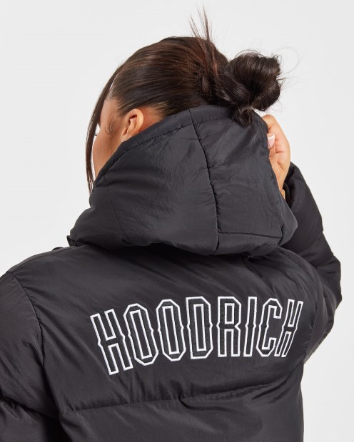 Chaqueta Larga Negra/blanca Og Sia Hoodrich
