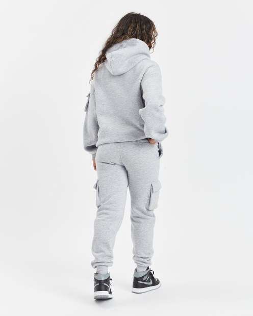 Hoodrich Sudadera Con Cremallera Completa En Gris Jaspeado/negro (reposición) Og Luna
