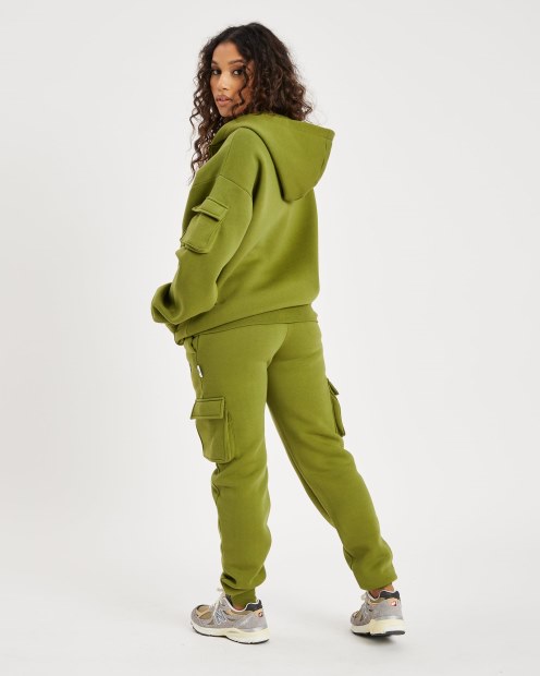 Hoodrich Og Luna Sudadera Con Cremallera Completa Verde Oliva/negro