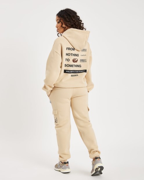 Sudadera Con Capucha Crema Irlandesa/negra/morena Hoodrich Og Frenzy