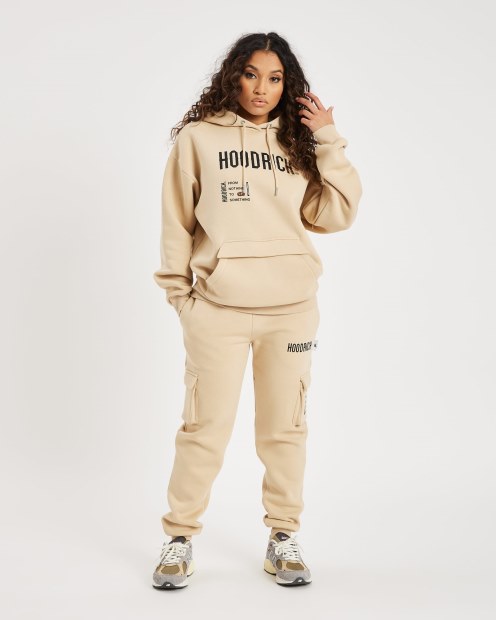 Sudadera Con Capucha Crema Irlandesa/negra/morena Hoodrich Og Frenzy