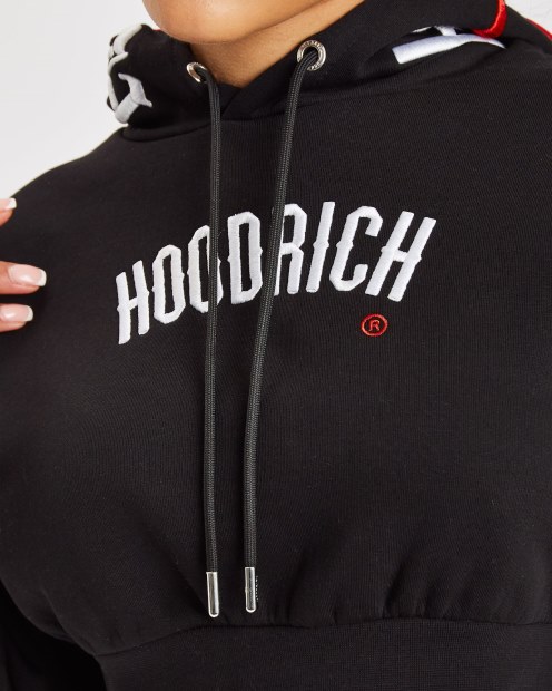 Sudadera Corta Con Capucha Og Calor Hoodrich Negro/blanco/rojo