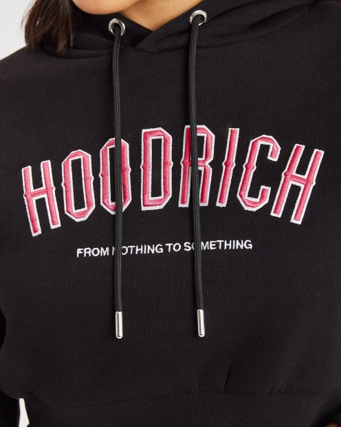 Sudadera Corta Con Capucha Hoodrich Og Brisa Negro/blanco/rosa