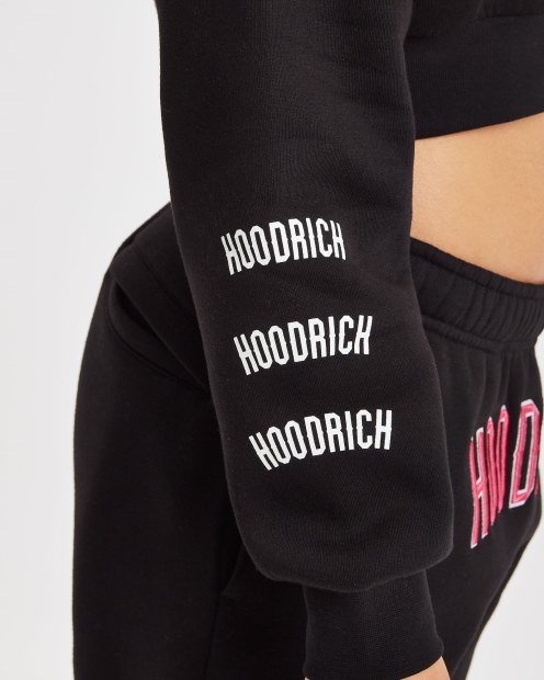Sudadera Corta Con Capucha Hoodrich Og Brisa Negro/blanco/rosa