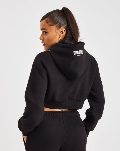 Sudadera Corta Con Capucha Hoodrich Og Brisa Negro/blanco/rosa