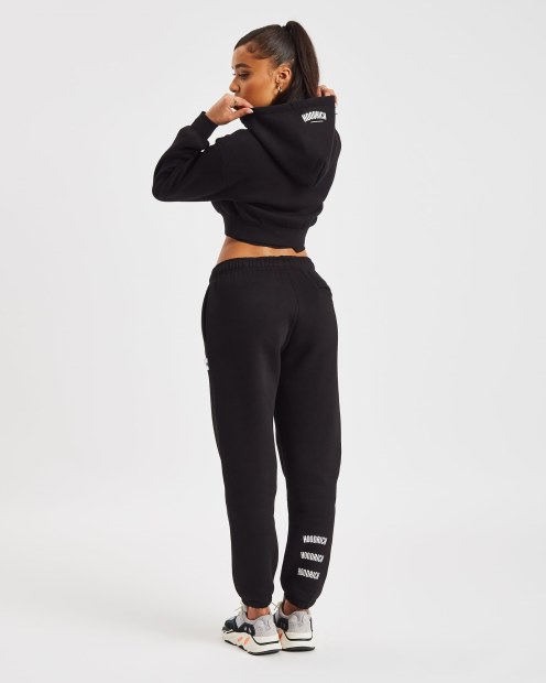 Sudadera Corta Con Capucha Hoodrich Og Brisa Negro/blanco/rosa