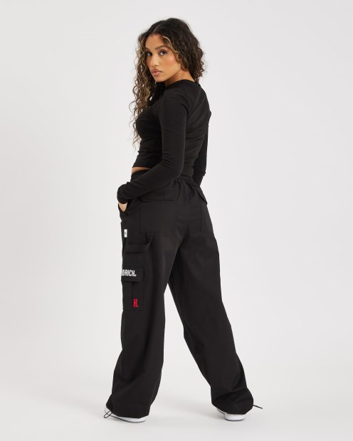 Pantalón Cargo Og Combat Negro/blanco Hoodrich
