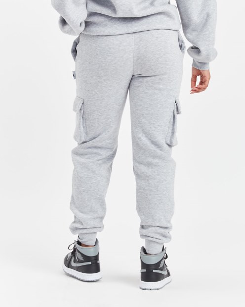 Joggers Og Luna Cargo Con Capuchagris Jaspeado/negro (reposición)