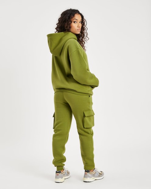 Joggers Og Luna Cargo Verde Oliva/negro Hoodrich