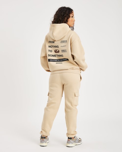 Joggers Cargo Hoodrich Og Frenzy Crema Irlandesa/negro/marrón