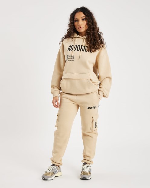 Joggers Cargo Hoodrich Og Frenzy Crema Irlandesa/negro/marrón