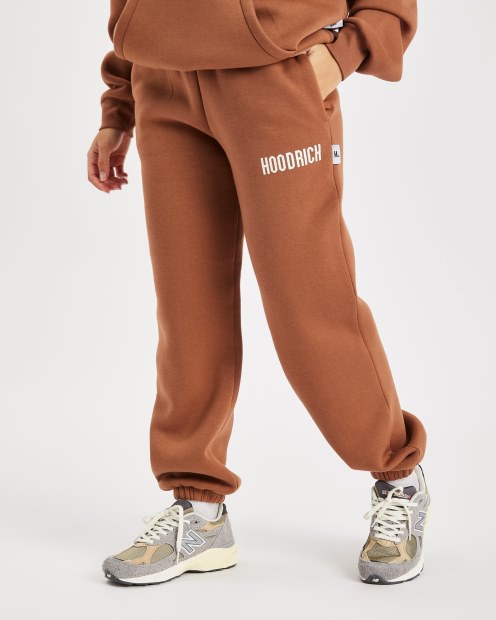 Marrón/crema Og Storm Joggers Con Logo Pequeño Hoodrich