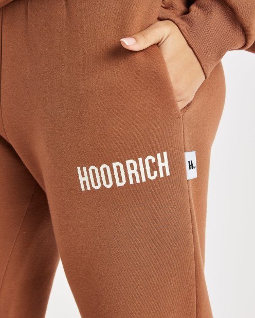Marrón/crema Og Storm Joggers Con Logo Pequeño Hoodrich