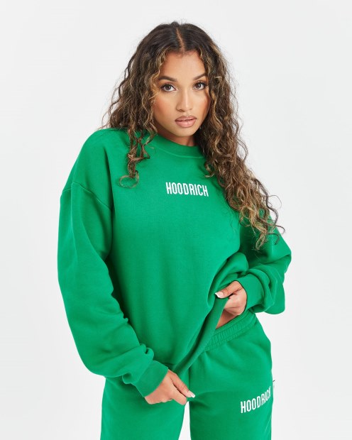 Sudadera Hoodrich Og Storm Con Logo Pequeño Verde/blanco