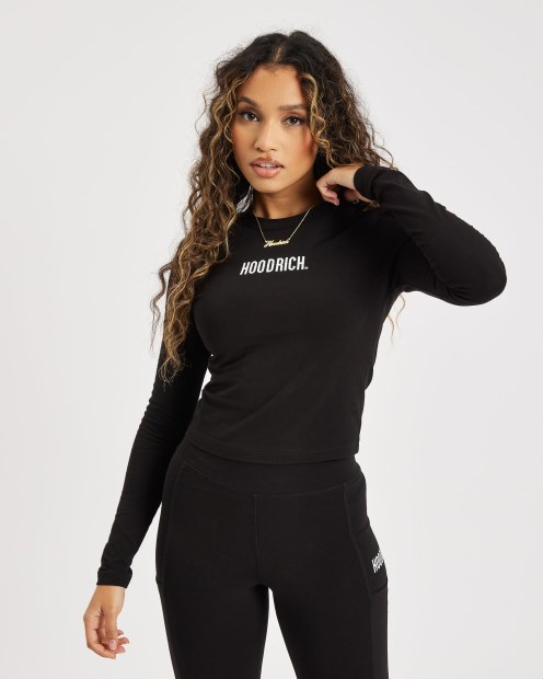 Camiseta Negra/blanca (reposición) Hoodrich Og Intel L/s