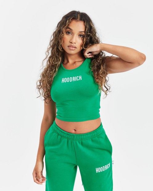 Camiseta Corta Sin Mangas Og Storm Con Capuchaverde Intenso/blanco