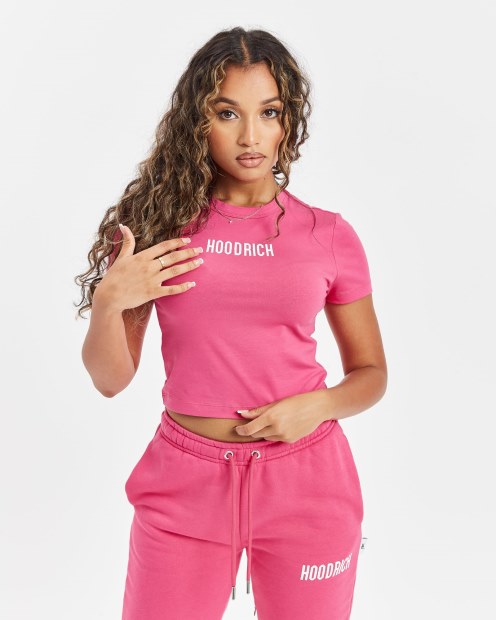 Camiseta Ajustada Og Storm Rosa/blanco Hoodrich