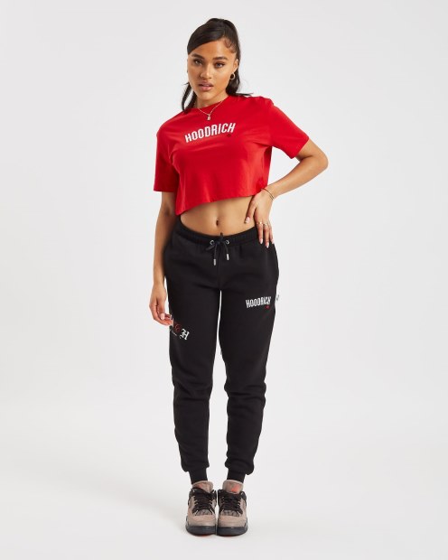Camiseta Corta Roja/blanca/negra Hoodrich Og Calor