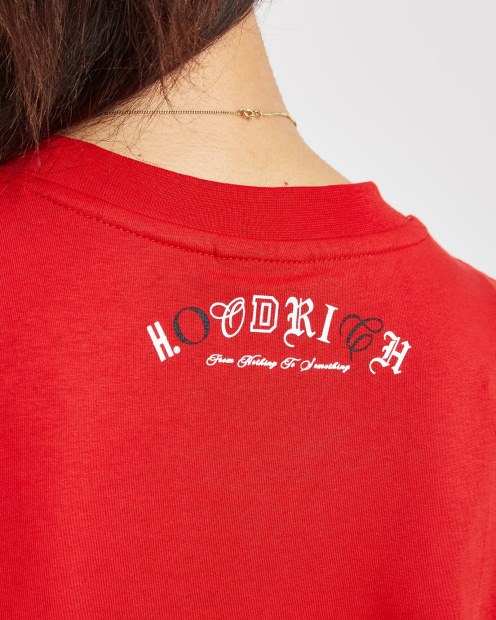 Camiseta Corta Roja/blanca/negra Hoodrich Og Calor