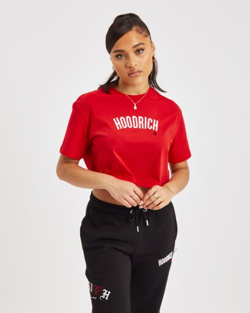 Camiseta Corta Roja/blanca/negra Hoodrich Og Calor
