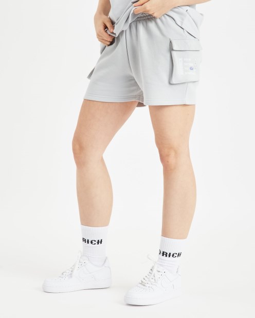 Pantalones Cortos Og Frenzy Cargo Oyster/blanco/violeta Hoodrich