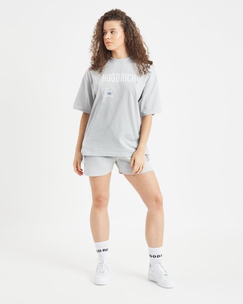 Pantalones Cortos Og Frenzy Cargo Oyster/blanco/violeta Hoodrich